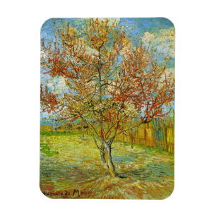 Van Gogh Pink Peach Tree in Blossom, Fine Art Magnet