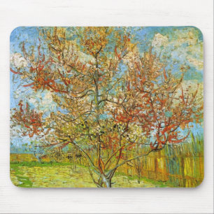 Van Gogh Pink Peach Tree in Blossom, Fine Art Mouse Mat
