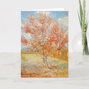 Van Gogh Pink Peach Tree in Blossom Greeting Card