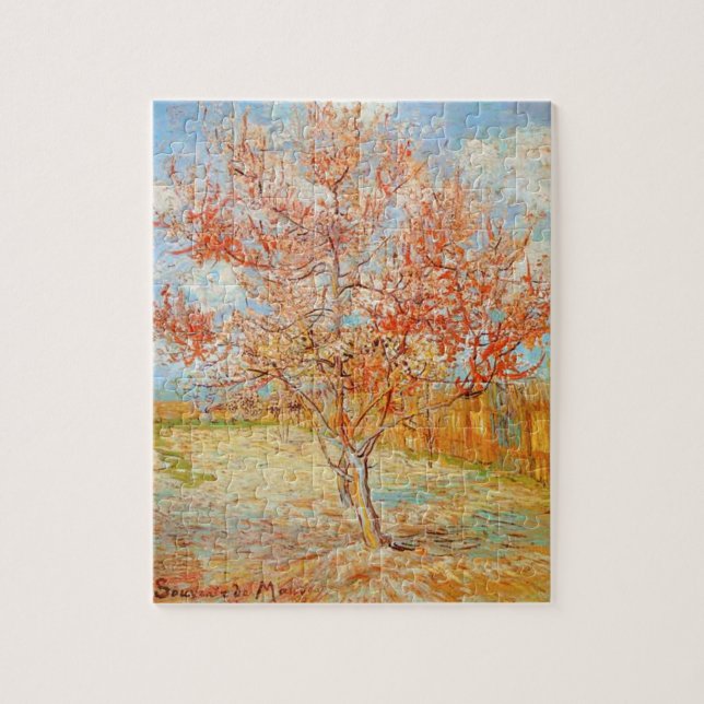 Van Gogh Pink Peach Tree in Blossom Puzzle (Vertical)
