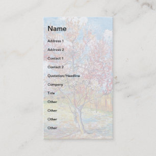 Van Gogh - Pink Peach Trees Business Card