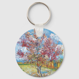 Van Gogh - Pink Peach Trees Key Ring