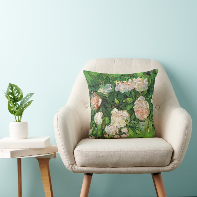 Van Gogh - Pink Roses Cushion (Chair)