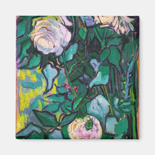 Van Gogh Pink Roses Magnet (Front)