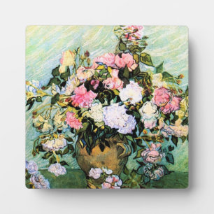 Van Gogh Pink Roses Plaque