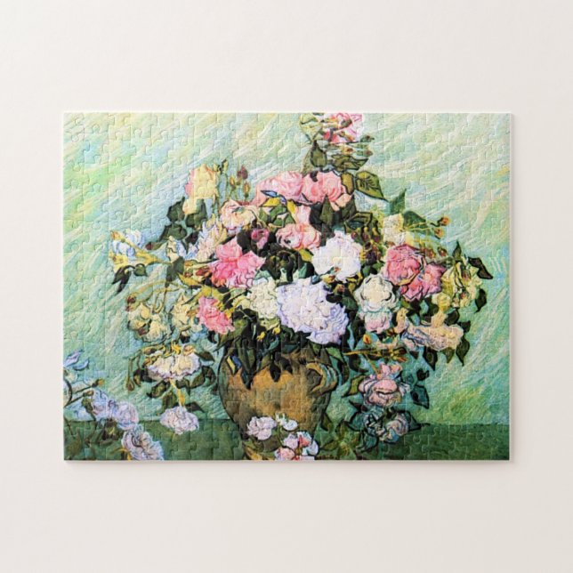 Van Gogh Pink Roses puzzle (Horizontal)
