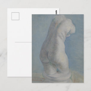 Van Gogh Plaster Torso - Blue Classical Art Postcard