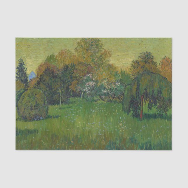 Van Gogh Poets Garden Painting Tissue Paper (Front)