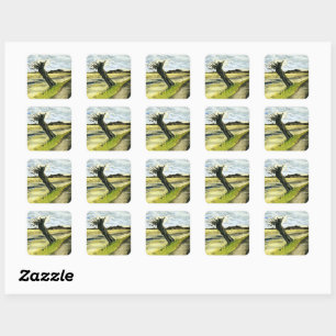 Van Gogh - Pollard Willow Square Sticker