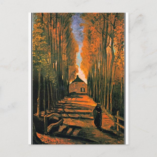 Van Gogh - Poplars in Autumn Postcard (Front)