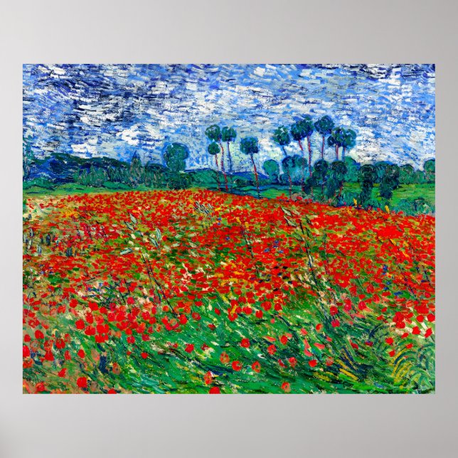 Van Gogh, Poppy field, 1890 Poster (Front)