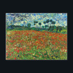 Van Gogh - Poppy Field, famous painting, Postcard<br><div class="desc">Poppy Field,  colourful painting by Vincent van Gogh</div>