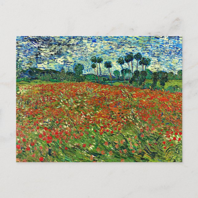 Van Gogh - Poppy Field, famous painting, Postcard (Front)
