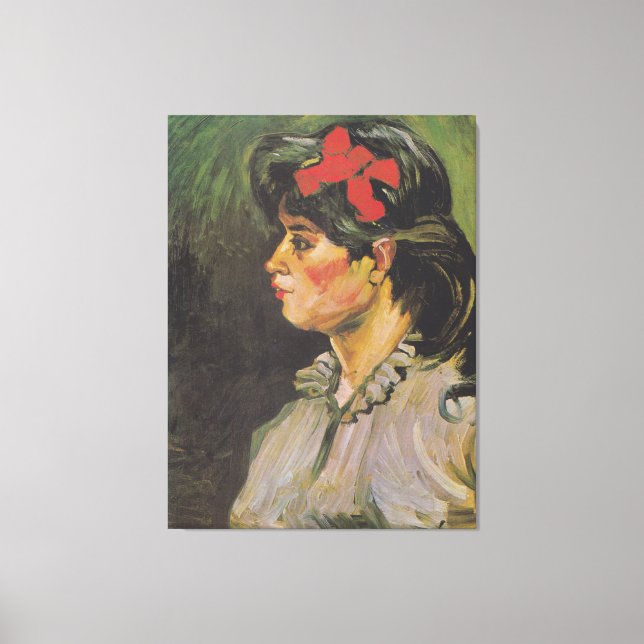  Van Gogh Portrait of a Lady with Red Hair band  Canvas Print (Front)