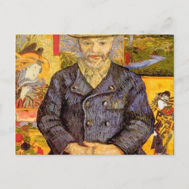 van gogh - portrait of pere tanguy 1887-8 postcard (Front)
