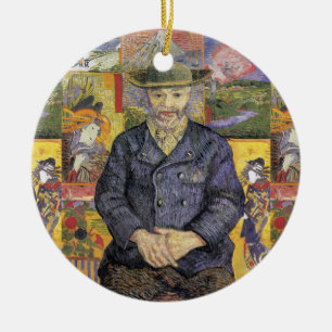 Van Gogh Portrait of Pere Tanguy Post-Impression Ceramic Tree Decoration