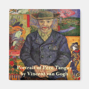 Van Gogh, Portrait of Père Tanguy, Vintage Art Magnet