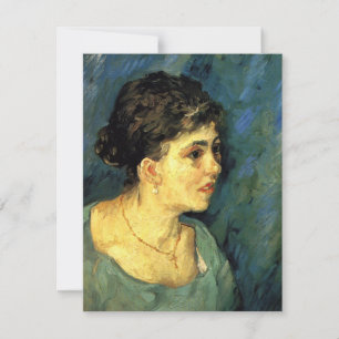 Van Gogh, Portrait of Woman in Blue, Vintage Art