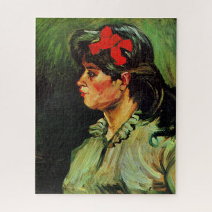 Van Gogh - Portrait of Woman with Red Ribbon Jigsaw Puzzle