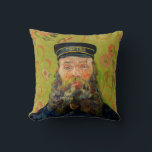 Van Gogh Postman. Portrait impressionism art Cushion<br><div class="desc">Van Gogh "The Postman (Joseph Roulin)" throw pillow.</div>
