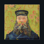 Van Gogh Postman. Portrait impressionism art Magnet<br><div class="desc">Van Gogh "The Postman (Joseph Roulin)" magnet. Impressionism portrait art.</div>