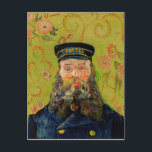 Van Gogh Postman Portrait Painting Old Antique Art Postcard<br><div class="desc">Post-Impressionist Dutch Painter Van Gogh's Postman Portrait Painting in Yellow & Blue Tones</div>
