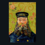 Van Gogh Postman Portrait Painting Old Antique Art Poster<br><div class="desc">Post-Impressionist Dutch Painter Van Gogh's Postman Portrait Painting in Yellow & Blue Tones</div>