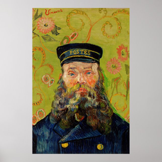 Van Gogh Postman Portrait Painting Old Antique Art Poster (Front)
