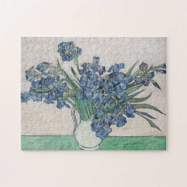 Van Gogh Purple Irises Vase Floral Painting Jigsaw Puzzle (Horizontal)