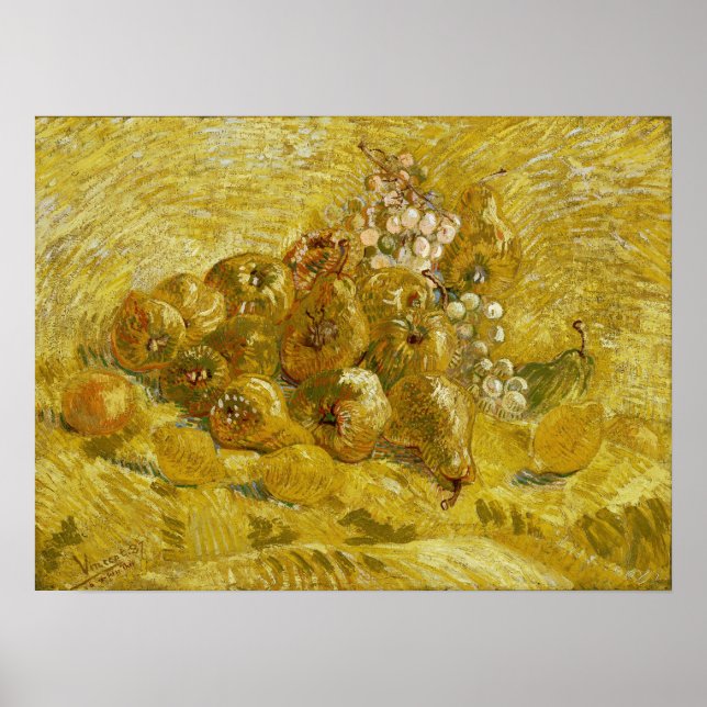 Van Gogh - Quinces, Lemons, Pears And Grapes Poster (Front)