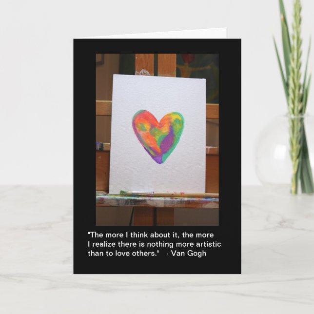 Van Gogh Quote "Artistic" Valentine's Day Card (Front)