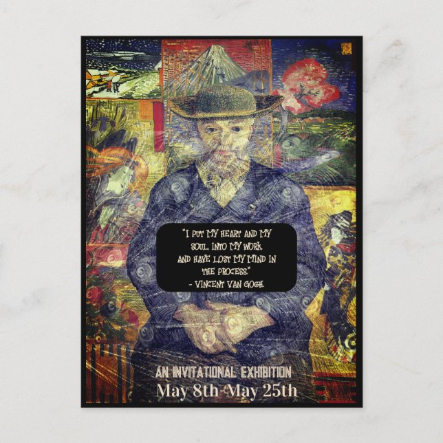 Van Gogh Quotes Art Exhibition  Postcard (Front)
