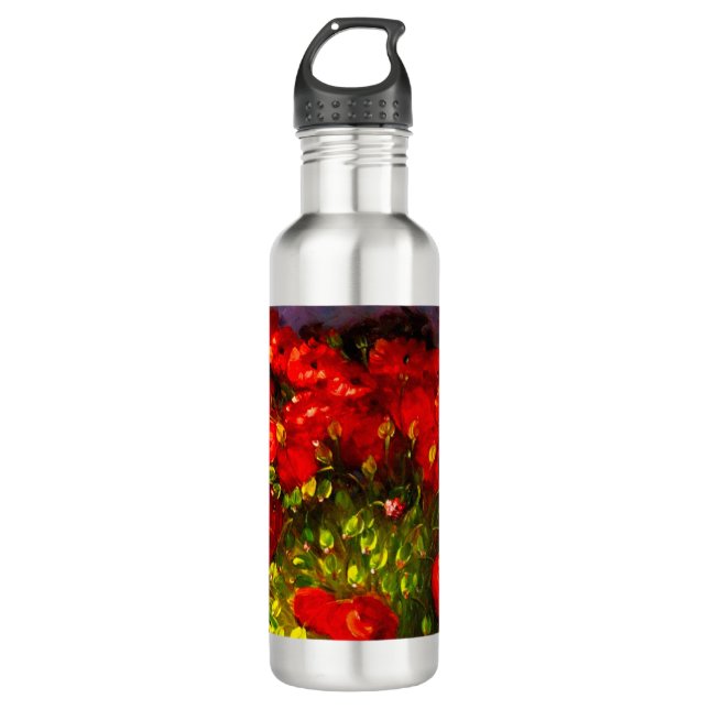 Van Gogh Red Poppies 710 Ml Water Bottle (Front)