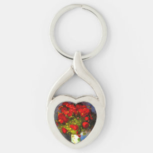 Van Gogh Red Poppies Key Ring