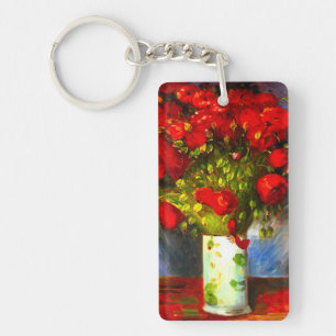 Van Gogh Red Poppies Key Ring