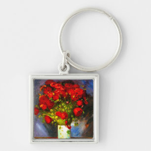 Van Gogh Red Poppies Key Ring