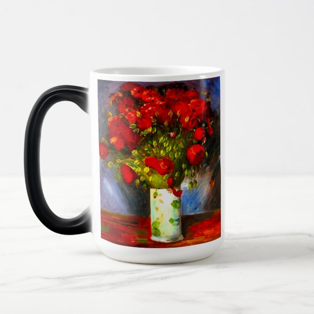 Van Gogh Red Poppies Magic Mug (Left)
