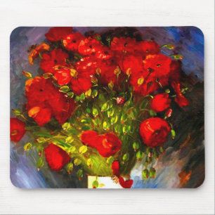 Van Gogh Red Poppies Mouse Mat