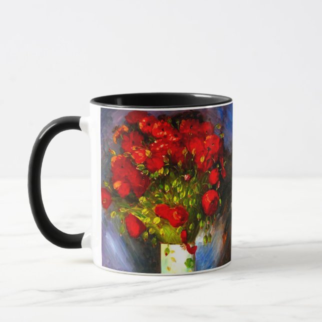Van Gogh Red Poppies Mug (Left)