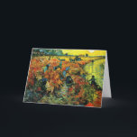 Van Gogh Red Vineyards at Arles Greeting Card<br><div class="desc">Vincent Van Gogh Red Vineyards at Arles greeting card. Oil painting on canvas completed in 1888. Red Vineyards at Arles stands as one of Vincent van Gogh’s finest landscape paintings. A vibrant depiction of the French countryside, the provocative use of red and yellow adds a sense of vigour to the...</div>