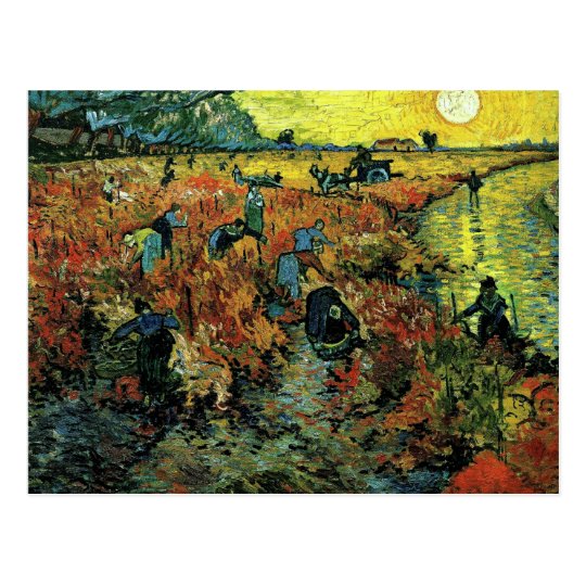 Van Gogh - Red Vineyards at Arles Postcard