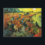 Van Gogh Red Vineyards at Arles Postcard<br><div class="desc">Vincent Van Gogh Red Vineyards at Arles postcard. Oil painting on canvas completed in 1888. Red Vineyards at Arles stands as one of Vincent van Gogh’s finest landscape paintings. A vibrant depiction of the French countryside, the provocative use of red and yellow adds a sense of vigour to the vineyard...</div>