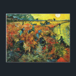 Van Gogh Red Vineyards at Arles Postcard<br><div class="desc">Vincent Van Gogh Red Vineyards at Arles postcard. Oil painting on canvas completed in 1888. Red Vineyards at Arles stands as one of Vincent van Gogh’s finest landscape paintings. A vibrant depiction of the French countryside, the provocative use of red and yellow adds a sense of vigour to the vineyard...</div>