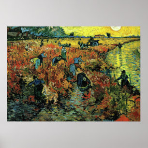 Van Gogh - Red Vineyards at Arles Poster