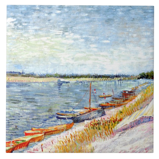 Van Gogh - River Landscape Tile (Front)