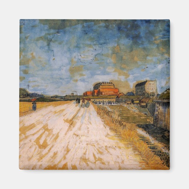 Van Gogh Road Running Beside the Paris Ramparts Magnet (Front)