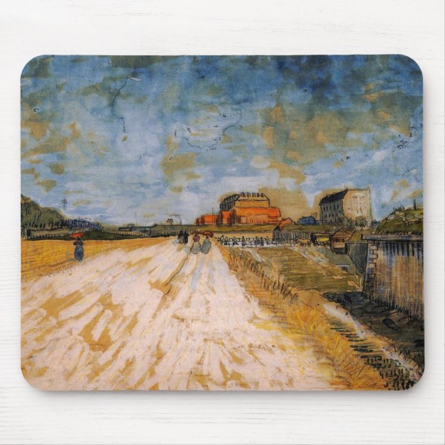 Van Gogh Road Running Beside the Paris Ramparts Mouse Mat (Front)