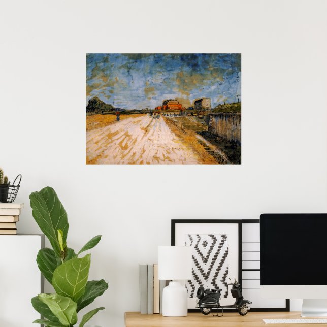 Van Gogh Road Running Beside the Paris Ramparts Poster (Home Office)