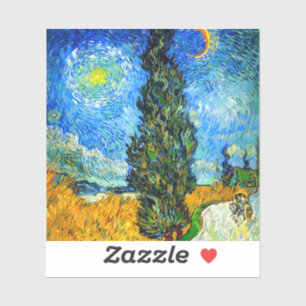 Van Gogh Road with Cypress and Star