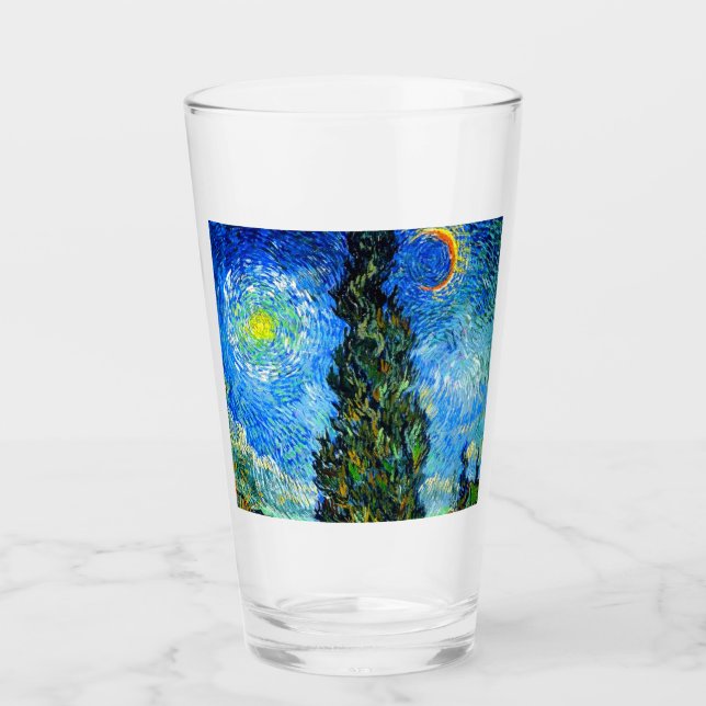 Van Gogh Road with Cypress and Star Glass (Front)